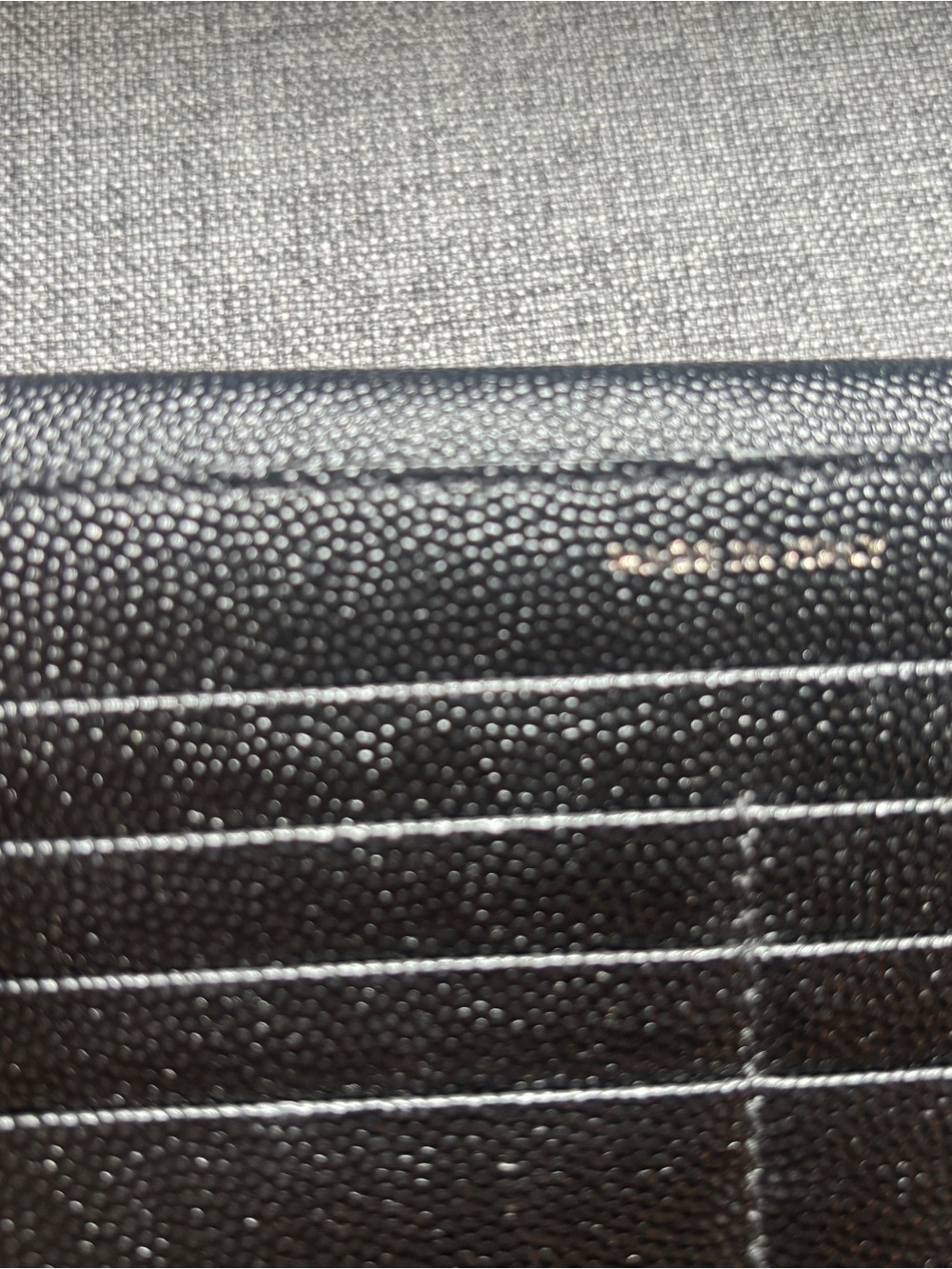 Yves Saint Laurent Black Leather Envelope Wallet Caviar - Picture 6 of 11